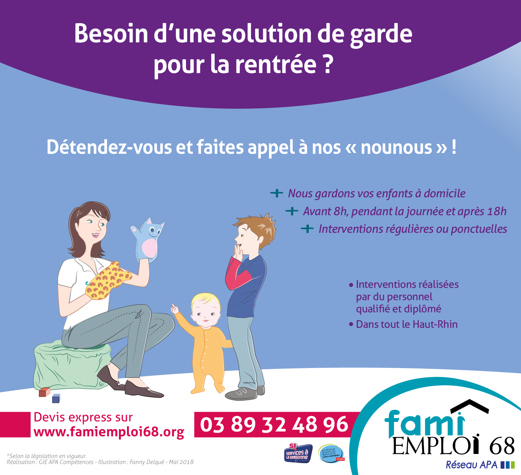 Besoin d&rsquo;une solution de garde pour la Rentrée ?